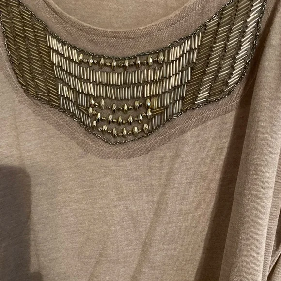 Oatmeal Beaded Tank - Picture 3 of 4